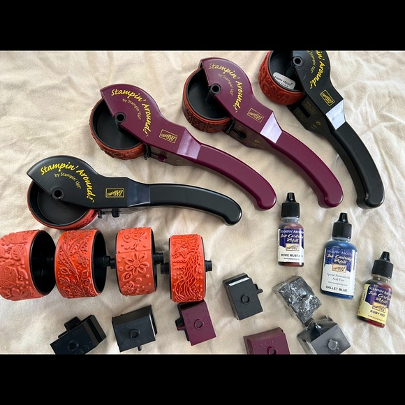 stampin around Other - Stampin Around Rubber Stamp wheel Lot